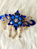 Opulence Hair Clip Floral Blue