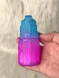 Selenite Tower Coloured 8-10cm Blue / Magenta