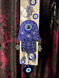 Hamsa Hand with Evil Eye Blue 28cm