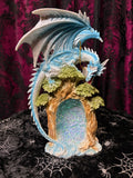 Blue Dragon on Holow Tree Lair 26cm