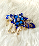 Opulence Hair Clip Floral Blue