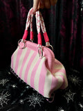 Pink & White Candy Stripes - Handbag