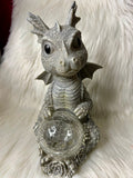Baby Dragon with light up solar ball 26cm