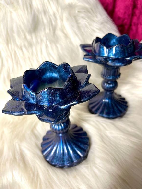 Deluxe Lotus Candle Holders (pair)