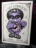 RD No Longer Care Bear A4 Print - Art By Rose Demon