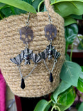 Bats & Skulls dangle earrings