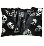 Black Skulls - Satin Pillow Cases