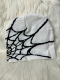 Spider Web Beanie - White & Black