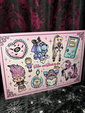 RD Take Me Back To The 90's (Pink Version) A3 Print - Art By Rose Demon