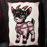 RD Light Pink Goat A4 Print - Art By Rose Demon