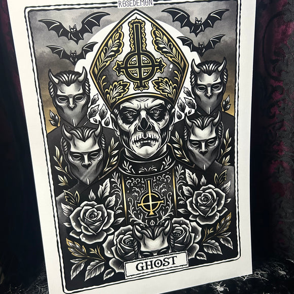 Ghost A3 Print - Art By Rose Demon