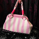 Pink & White Candy Stripes - Handbag