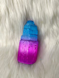 Selenite Tower Coloured 8-10cm Blue / Magenta