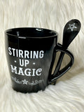 Stirring Up Magic Mug & Spoon Set - Black