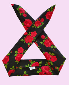 TSDC Betty Boo Band - Red Roses on Black