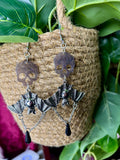 Bats & Skulls dangle earrings