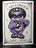 RD No Longer Care Bear A4 Print - Art By Rose Demon