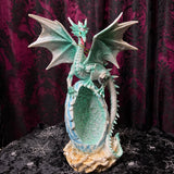 Blue Dragon Guarding Egg Nest 31.5cm