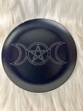 Iron Triple Moon Offering Plate - Cande Holder