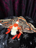 Moth Plush - orange and black