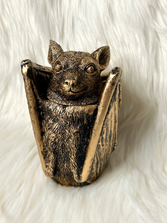 Bat decorative lidded container