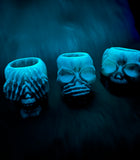 See, Speak & Hear no evil - Candle Holders (set) Glow in the Dark