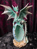 Blue Dragon Guarding Egg Nest 31.5cm