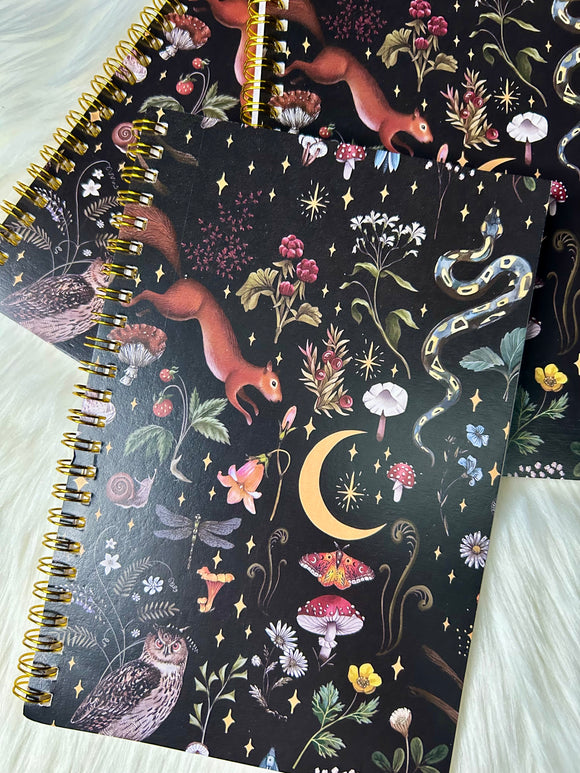Whimsical Forest - Spiral Notebook - Ruled 50 Pages