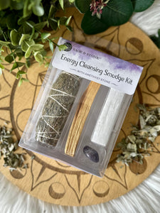 Sage & Stone - Energy Cleansing Smudge Kit - Amethyst