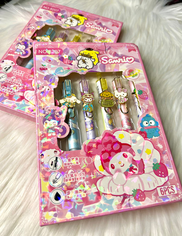 Sanrio Stationary - 6pce Pen Set
