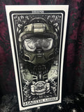 Master Chief Mini Scroll - Art By Rose Demon