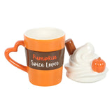 Fall Pumpkin Spice Latte Lidded Mug