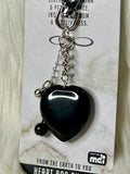 Wishstone Onyx Heart - Bag Charm