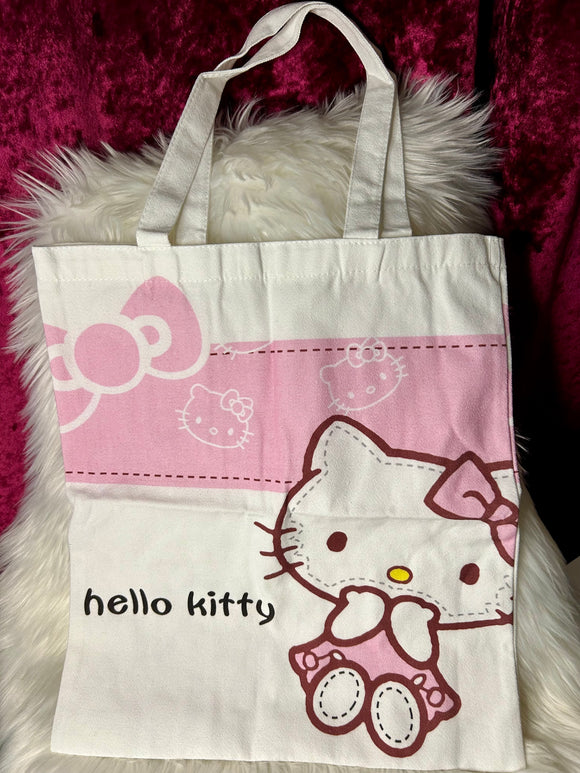 Canvas Tote Bag - Kitty Pink