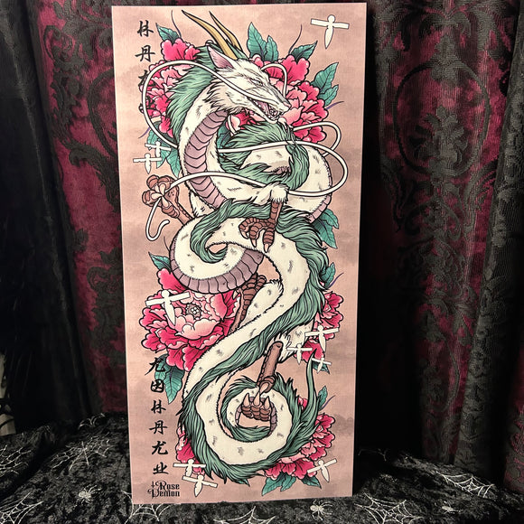 Haku Mini Scroll - Art By Rose Demon