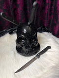 Skull Head Knife Block (with steak knives)