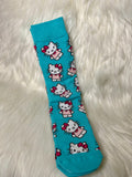 Character Socks - Kitty Teal