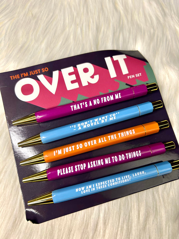 5pce Pen Set - Over It