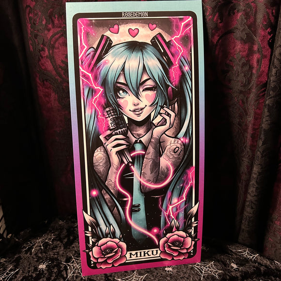 Miku Mini Scroll - Art By Rose Demon