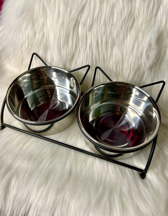 Cat Ear Double Bowls - small