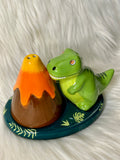 T-Rex & Volcano - Salt and Pepper Shaker Set