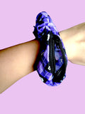 TSDC Stash Scrunchie Mini - 12cm - Gingham Boo Ghosts - Purple