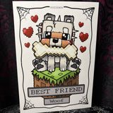 RD MineCraft Dog Fanart A4 Print - Art By Rose Demon