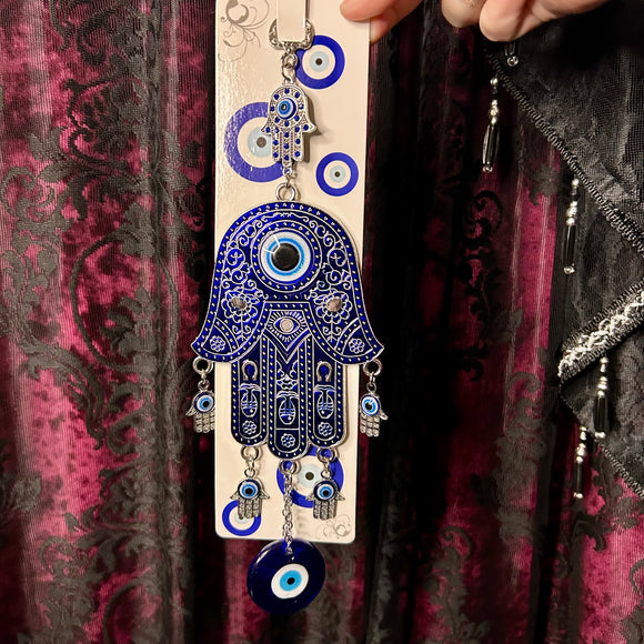 Hamsa Hand with Evil Eye Blue 28cm