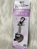 Wishstone Amethyst Heart - Bag Charm