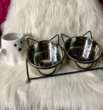 Cat Ear Double Bowls - small