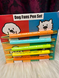 5pce Pen Set - Dog Fans