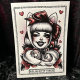 Hello Kitty Vibes A4 Print - Art By Rose Demon