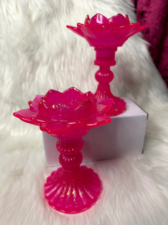 Deluxe Lotus Candle Holders (pair)