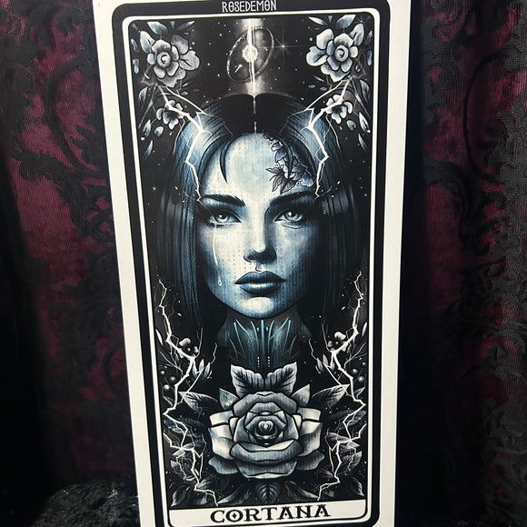 Cortana Mini Scroll - Art By Rose Demon